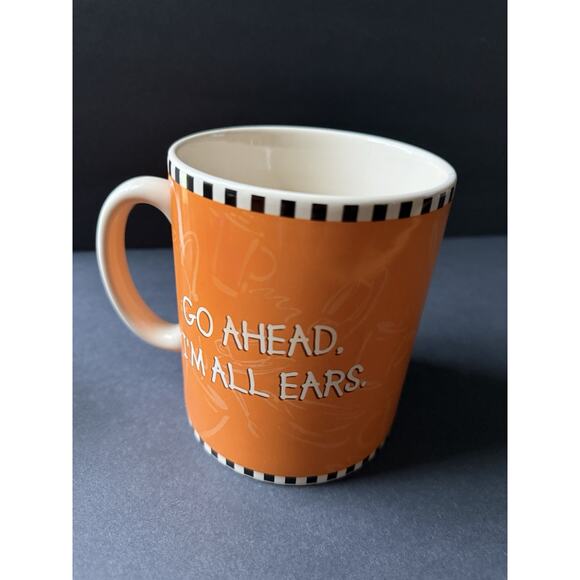 Disney Go Ahead I’m All Ears Coffee Tea Soup Mug Jumbo Ceramic Whimsy - Picture 3 of 7